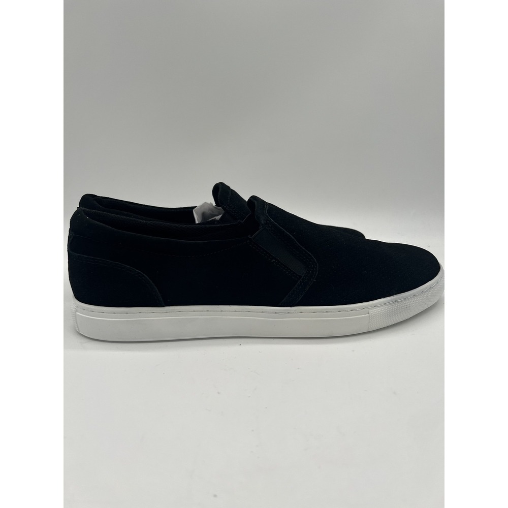 Bar III Brant Shoes Mens Size 9.5 Black Slip On Perforated Leather Casual‎ Skate
